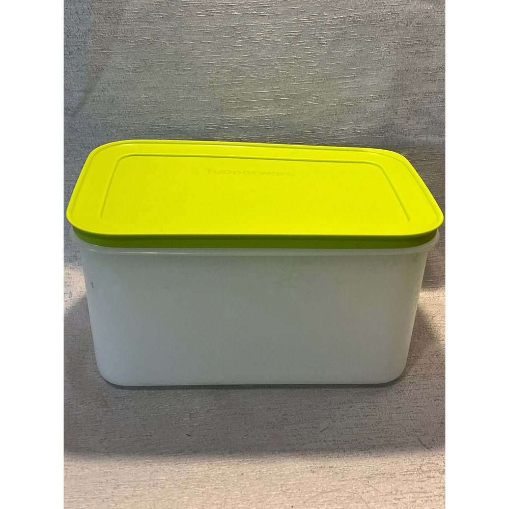 Tupperware Freezer Mates Large 11c Container Snowflake White Lime Green 7870A-2